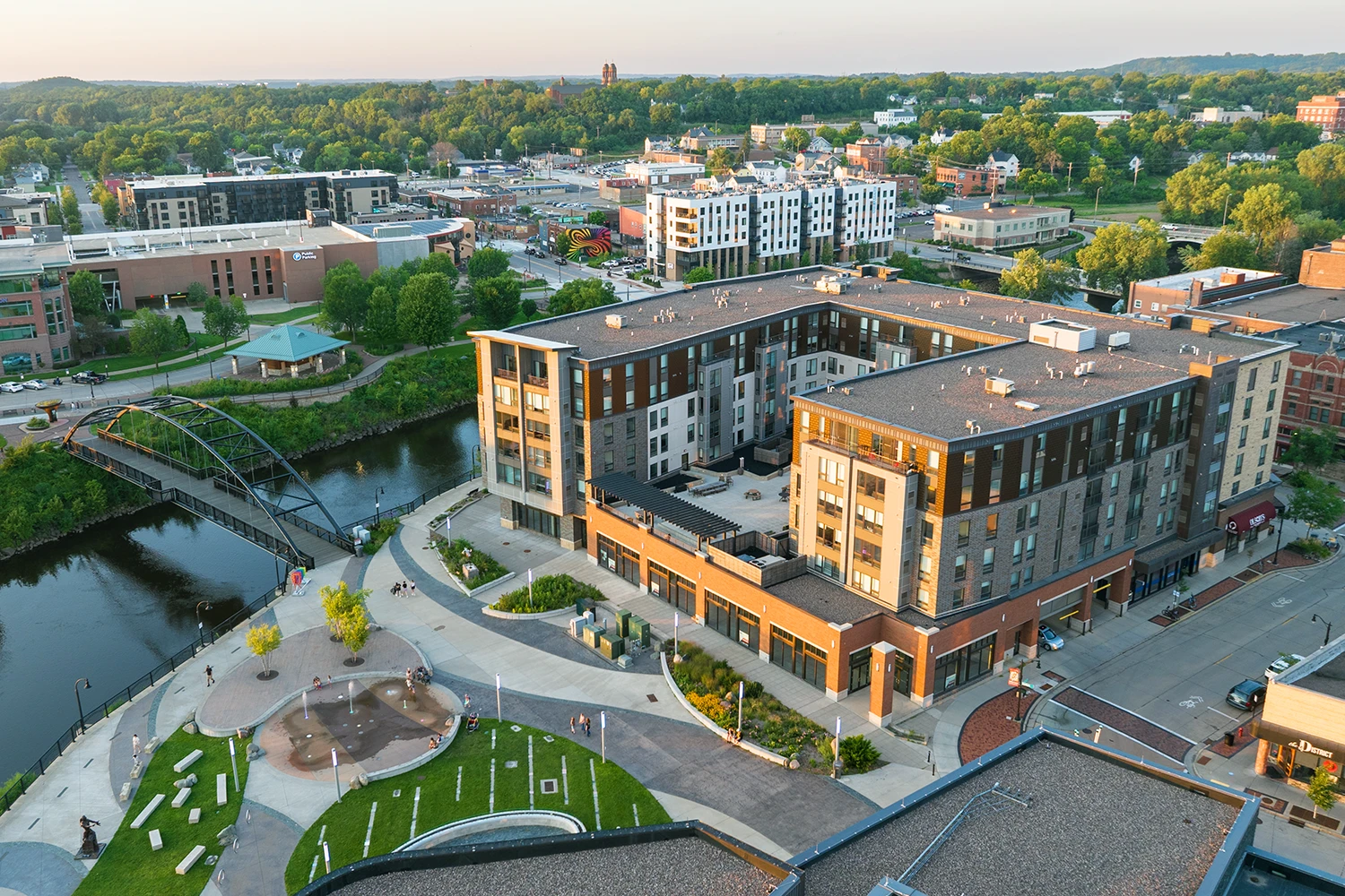 Haymarket Landing at The Confluence Project Redevelopment in Eau Claire, Wisconsin