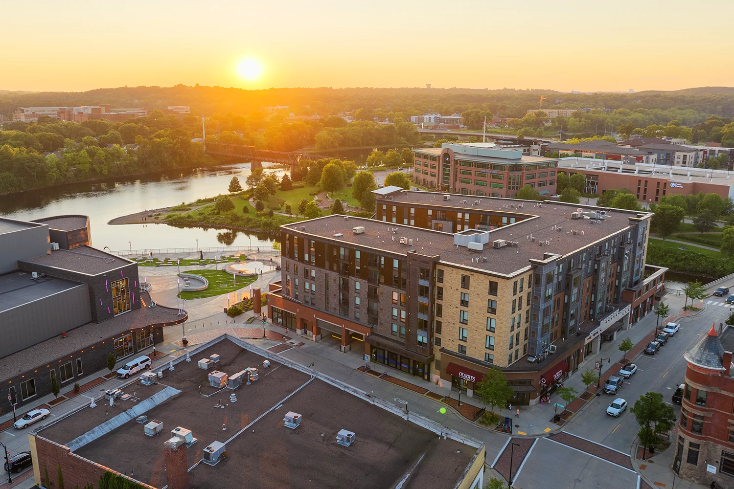 Haymarket Landing at The Confluence Project Redevelopment in Eau Claire, Wisconsin